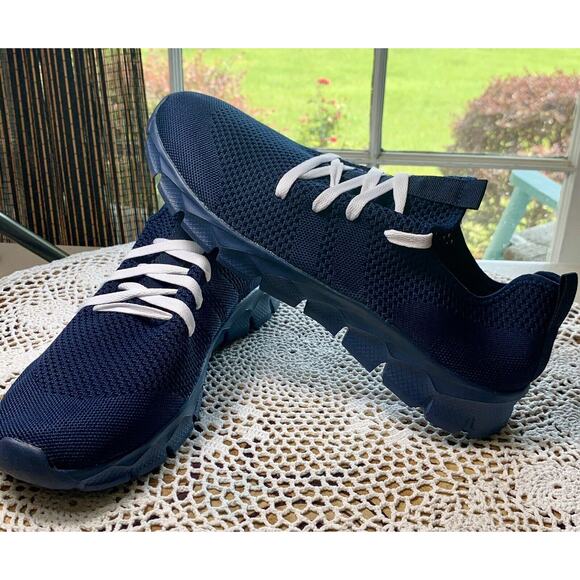 Fashion Mates Men’s Navy Blue Sneakers Size 11 M Mesh Lightweight Sku 642 - Picture 6 of 9